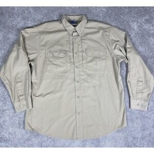 511 Tactical  Concealed Carrier Men Shirt Large Tan Long Sleeve  Western